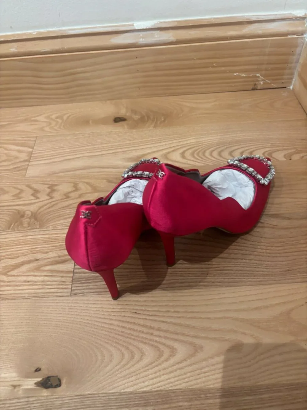 Sam Edelman Womens Harriett Satin Embellished Pumps | 8 1/2 - Picture 6 of 6